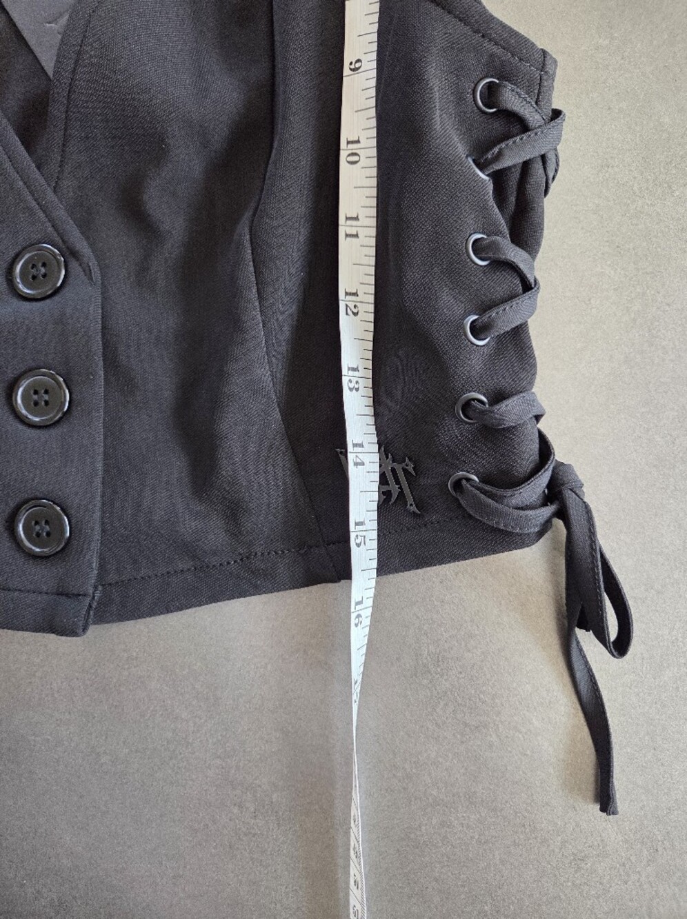 Killstar KIHILIST Black Nexara Waistcoat Size Small NWT Goth - Picture 9 of 10